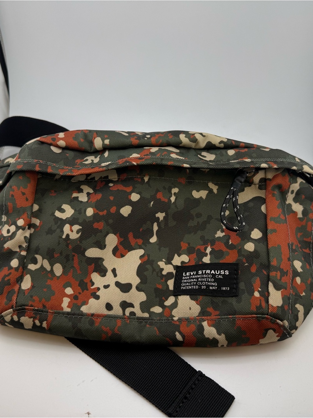 Levi's Camouflage Belt Bag in Green, Orange & Cream